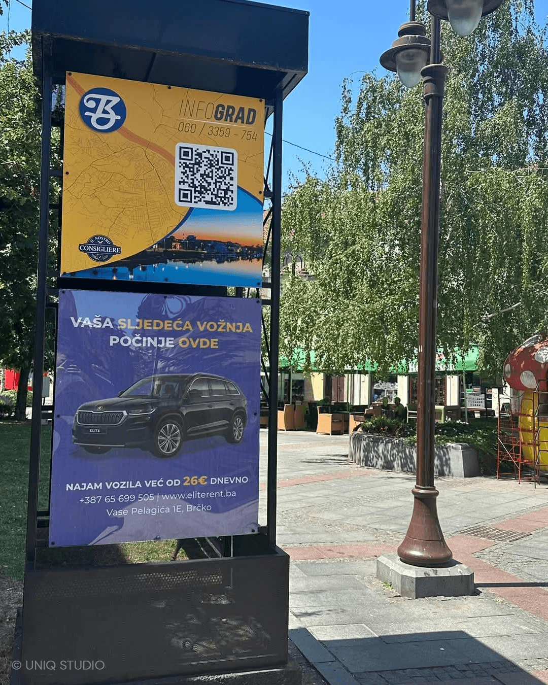 Billboard design for a car rental company